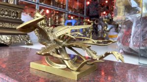 Tượng Phượng Hoàng Tung Cánh Bằng Đồng Cực Đẹp DxRxC: 31x17x18cm-3kg- Tượng Trưng Cho Sự Hạnh Phúc Viên Mãn Và Tái Sinh