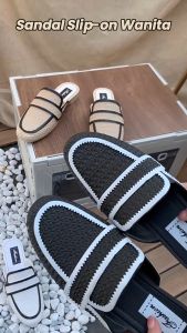 YooWoo Sandal Slip On Wanita Kartun / Sandal Ujung Tertutup / Sandal Fashion / Sandal Flat / Sandal Flat Fashion Korean Style