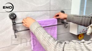 Kệ Để Đồ Nhà Tắm Đa Năng Có Núm Hút Tường Giá Treo Khăn Nhà Tắm 2 Tầng Móc Treo Cực Kì Chắc Chắn TMS