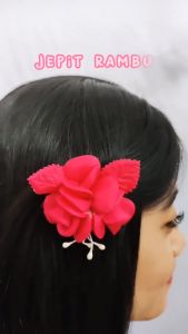 Bros Bunga Organza - Hiasan Bros Jepit Kemiti Warna Warni Cantik Murah