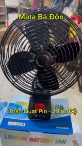 QUẠT PIN 2 CHẾ TỐC ĐỘ - LỒNG SẮT 20 IN - CHÂN PIN PHỔ THÔNG (KHÔNG ĐI KÈM PIN)