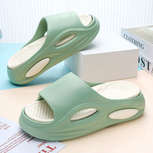 Womens Summer 2025 New Thick Bottom Slip-On Shoes Fashionable All-Match Couples Beach Sandals Anti-Slip Sports Slippers
