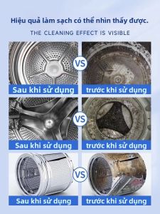 MONLEYTA | Bột Giặt Mạnh Mẽ Loại Bỏ Cặn Vôi và Diệt Khuẩn cho Máy Giặt Cửa Trước