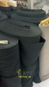 Kain Celana Hitam Jet Black Hight Twist Import