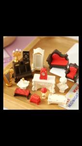 ☽1/12 Dollhouse Simulation Mini Furniture Model Dollhouse Living Room Scene Decoration Dolls House Ornament Pretend Play Toys