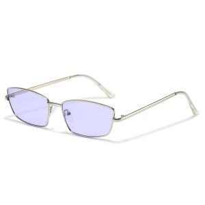 Fashion Y2K Tint Colorful Lens Women Cat Eye Sunglasses Metal Frame 80s Asia Ladies Retro Sun Shades Decoration Accessories