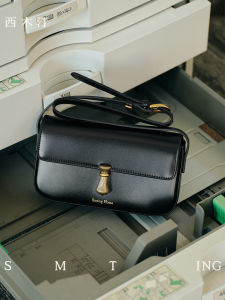 Black Underarm Square Bag Womens Single Shoulder Bag Compact Size Casual Style Soft Handle Leather Purse for Young Women