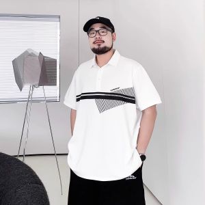 Summer 2025 plus Size Mens Polo Shirt Turn-down Collar Short Sleeve Slim Fit Half Sleeve Top Polyester Fiber Wear-resistant