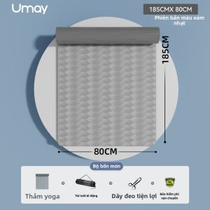 Umay(佑美) | Thảm Tập Thể Dục và Yoga cho Nam Chống Trượt Chống Sốc Không Ồn
