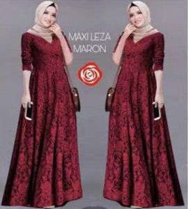 COD / GAMIS MAXI LEZA /BRUKAT TULANG PREMIUM / GAUN PESTA