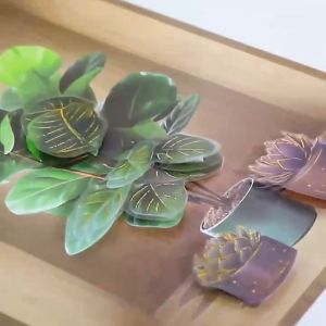 Stiker Dinding Vas Bunga 3D Timbul Hidup Nyata