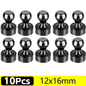 10Pcs Strong Heavy Duty Magnet 12mm Super Magnetic Hooks Push Pin Multi-purpose Use Perfect For Refrigerator Whiteboard Kitchen