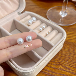 Outlets Outlets Withdraw from Cupboard Big Sale Leak-Picking Cross Pearl Earrings Outlets Accessible Luxury Female Stud Earrings