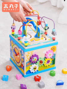 ของเล่นบล็อคไม้ บล็อคไม้หยอดรูปทรงต่างๆ (BWJ086)