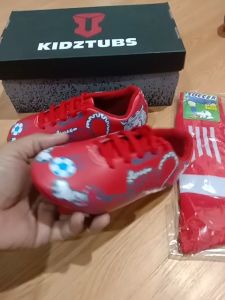 KIDZTUBS Sepatu Bola Anak Paket Komplit Sepatu Bola Tas Skin Deker Kaos Kaki Usia 6-10 Tahun Size 28 29 30 31 32 33 34 35 36 37 KDZ1842010825