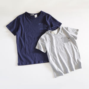 Pure Cotton Short Sleeve T-Shirt Overhead Male Childrens Home Clothes Summer round Neck Outerwear for Boys Baby Sleepwear