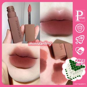 6 Colors Red Lip Mud Velvet Matte Matte Matte Finish Not Easy To Fade Lip Glaze Mouth Liquid Lip Tint Waterproof Lipstick (M2C)