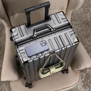 MANLVSHI | Durable Leather Large Capacity Travel Suitcase 28inch