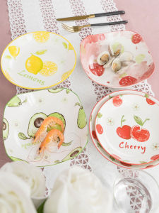 ชามเซรามิกสี่เหลี่ยม ชุดเครื่องครัวสำหรับใช้ในบ้าน ชามผลไม้ ชามอาหาร ชามสำหรับผู้หญิงวัยรุ่น ชามสำหรับผู้ใหญ่ ชามสำหรับผู้หญิง