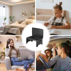 Foldable Laptop Bed Table Overbed Table Portable Mobile Table Folding Lap Desk Laptop Table Travel Bed Table Tray with Storage Writing Bed Table Mini Desk Study Table Serving Tray for Bed Sofa Floor Kids Reading