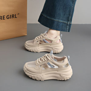 Summer Breathable Thin Hollow Net Shoes Thick Sole Sandals