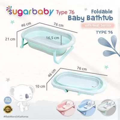 Sugar Baby Bak Mandi Bayi Foldable Baby Bathtub Dengan Sensor Panas Type F76 & F79