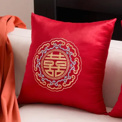 Wedding Red Cushion Pair