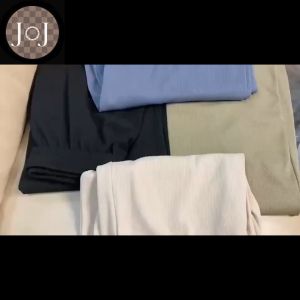 【Ready Stock】JOJ | ZxRA Clearance | Womens Loose Pants Plain Color Casual Korean Style High Waist Wide Leg Long Pants