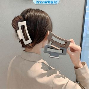 ItemMar Hair Clip Gentle Gripper Clip Fashion Cross Hair Clips Elegant Hair Accessories Korean Frosted Style Black White