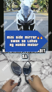 Mini Type Sidemirror for ALL Honda Motorcycles | ADV PCX Click Beat Wave | Black Plug & Play