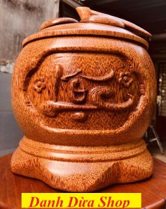 TẶNG ẤM TRÀ - Có Video Bình giữ nhiệt  Bộ Giữ ấm trà bằng gỗ dừa TÀI LỘC - HÀNG LOẠI 1 - DANH DUA SHOP