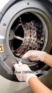Bột Tẩy Mốc Gioăng Cao Su Máy Giặt 100g AILLA Làm Sạch Mốc Cao Su Tủ Lạnh Đồ Gia Dụng Tặng Chổi