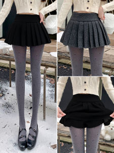 High Waist A-Line Mini Skirt Womens Spring 2025 New Woolen Skirts Umbrella Skirt Pants Skirts Polyester Fiber Pure E-commerce