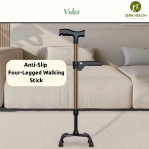 Four Legged Crutches Lightweight Adjustable Walker Aluminum Double Handle Walking Stick For Elderly