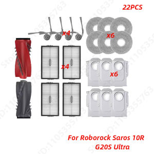 Roborock | For Roborock Saros 10R/S9 MaxV Slim/G20S Ultra Main Side Brush Mop Hepa Filter Dust Bag Robot Vacuum Cleaner Accessories