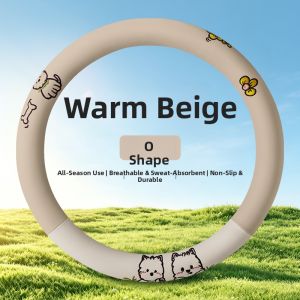 CapitAuto | Ultra-thin Nappa Leather Non-slip Sweat Absorbent Steering Wheel Cover