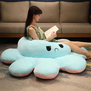 Childrens Lazy Sofa Cute Cartoon Octopus Single Sofa Fabric Material Boys Girls Reading Sofa Can Sit Can Lie Modern Simple Style