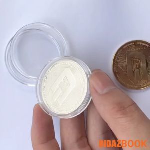 Đồng Xu Dash coin Bitcoin mạ vàng bạc 24k làm đồ lưu niệmtrang trísưu tầm quà tặng khách hàng hội nhóm DX03