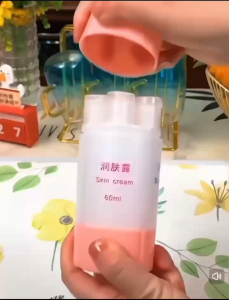 3in1 Travel Shower Shampoo Gel Split Bottles Portable Traveling Toiletries Dispenser Bottle