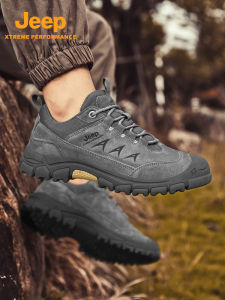 Jeep | Jeep Official Mens Outdoor Climbing Shoes Anti-Slip Wear-Resistant Comfortable Breathable Hiking Shoes Travel Casual Shoes