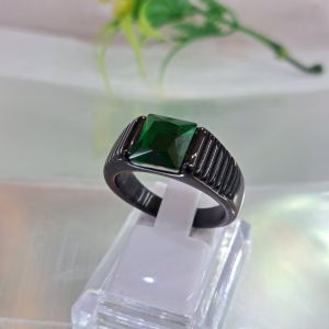 Cincin Pria Titanium Super Hitam Terbaru Batu Natural Tidak Luntur Selamanya (70)