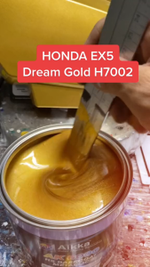 Honda EX5 Dream Gold Crystal H7002  2K Paint CW Aikka DIY Cat Aerosol Spray Bottle 370ml Motor EX5 PCX Kaler Emas 金色