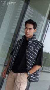 Áo khoác phao gile DUGARCO nam 3 lớp siêu nhẹ chần bông cao cấp tính năng trượt nước 243JL22078