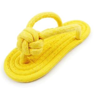 Pet Slippers Toys Cotton Grinding Rope Teeth Cleaning Chew Accessory For Small Medium Cats Dogs Oral Care Pet Daily Supplies