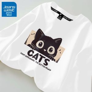 Jeanswest | Áo Thun Mùa Hè Cotton Trắng Mới 2026