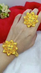 Gelang Tangan Elegant Mewah Xuping Terbaru Import Perhiasan Dubai Lapis Emas 24K Rosegold Gelang Rantai Free Cincin