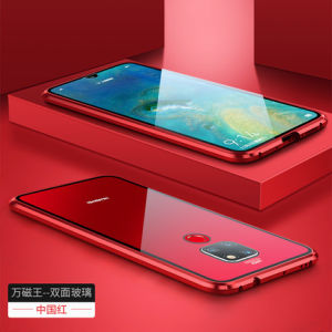 Huawei Mate20/P20/P30pro Magnetic Absorption Dual-Sided Glass Full Coverage Metal Protective Case Transparent Simple Style