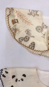 CarterLove Slaber Ruffle Baby Bib Bahan Katun Bamboo Slaber Anak Perempuan - Random