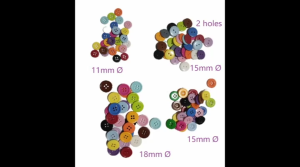 Mix Mixed Colour Color button resin clothing buttons crafts sew sewing clothes scrapbook plastic 2 hole 4 holes
