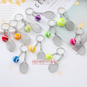 Badminton Tennis Keychain Mini Pendant Tennis Racket Keychain Sports Souvenir Pendant Fashion Ornaments